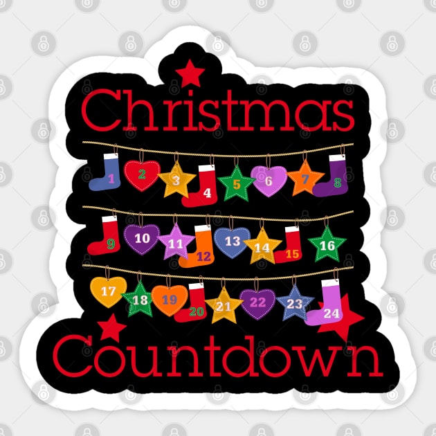 Christmas Seasons - Pretty Countdown Calendar 1 Sticker by EDDArt